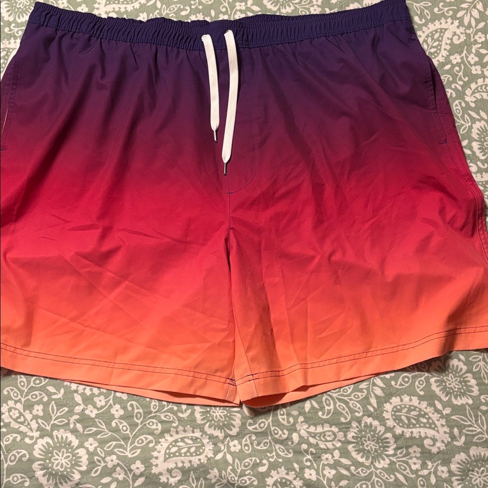 Sonoma NWOT Men’s Sunset Ombré Swim Trunks Size XXL